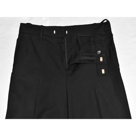 B2 Auth GUCCI Black Wool Faux Slash Pocket Straight Dress Pants Size 40 US 4/6 - Picture 4 of 8